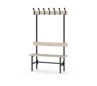 Novis Elite yksipuolinen pukuhuonepenkki 100 cm, musta runko