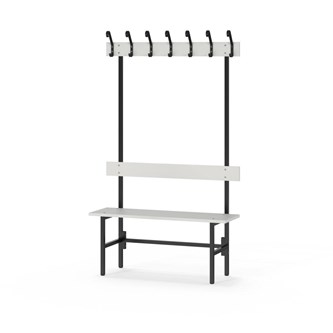 Novis Elite yksipuolinen pukuhuonepenkki 100 cm, musta runko