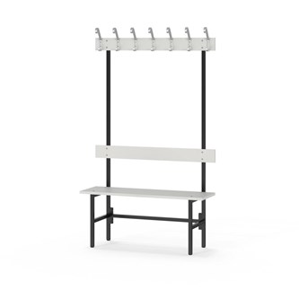 Novis Elite yksipuolinen pukuhuonepenkki 100 cm, musta runko