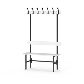 Novis Elite yksipuolinen pukuhuonepenkki 100 cm, musta runko