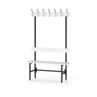 Novis Elite yksipuolinen pukuhuonepenkki 100 cm, musta runko