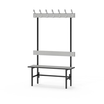 Novis Compact yksipuolinen pukuhuonepenkki 100 cm, musta runko