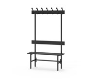 Novis Compact yksipuolinen pukuhuonepenkki 100 cm, musta runko