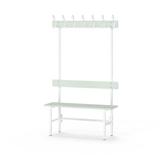 Novis Elite yksipuolinen pukuhuonepenkki 100 cm, valkoinen runko