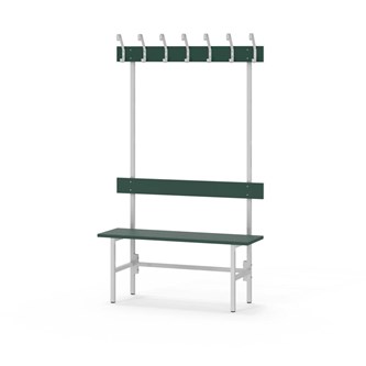 Novis Elite yksipuolinen pukuhuonepenkki 100 cm, vaaleanharmaa runko