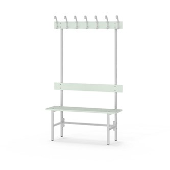 Novis Elite yksipuolinen pukuhuonepenkki 100 cm, vaaleanharmaa runko