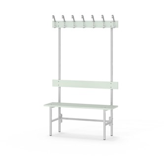 Novis Elite yksipuolinen pukuhuonepenkki 100 cm, vaaleanharmaa runko