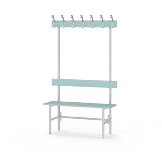 Novis Elite yksipuolinen pukuhuonepenkki 100 cm, vaaleanharmaa runko