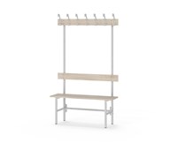 Novis Elite yksipuolinen pukuhuonepenkki 100 cm, vaaleanharmaa runko