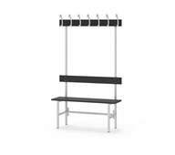 Novis Compact yksipuolinen pukuhuonepenkki 100 cm, vaaleanharmaa runko