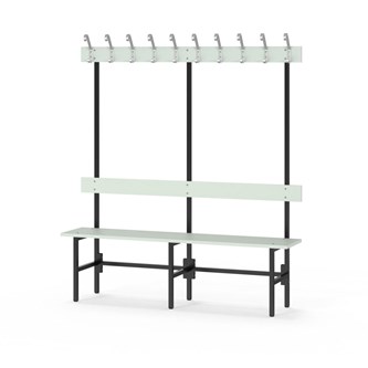 Novis Elite yksipuolinen pukuhuonepenkki 150 cm, musta runko