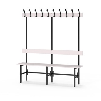 Novis Elite yksipuolinen pukuhuonepenkki 150 cm, musta runko