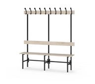 Novis Elite yksipuolinen pukuhuonepenkki 150 cm, musta runko