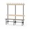 Novis Compact yksipuolinen pukuhuonepenkki 150 cm, musta runko