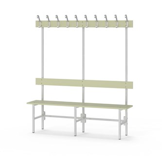 Novis Elite yksipuolinen pukuhuonepenkki 150 cm, vaaleanharmaa runko