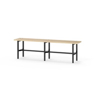 Novis Basic istuinpenkki 150 cm, musta runko