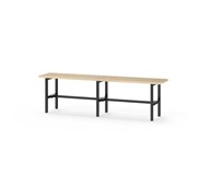 Novis Basic istuinpenkki 150 cm, musta runko