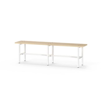 Novis Basic istuinpenkki 150 cm, valkoinen runko