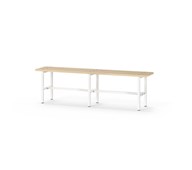 Novis Basic istuinpenkki 150 cm, valkoinen runko