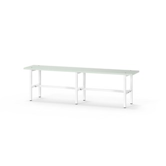 Novis Elite istuinpenkki 150 cm, valkoinen runko