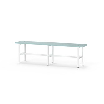 Novis Elite istuinpenkki 150 cm, valkoinen runko