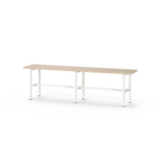 Novis Elite istuinpenkki 150 cm, valkoinen runko