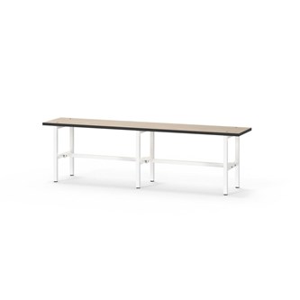Novis Compact istuinpenkki 150 cm, valkoinen runko