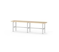 Novis Basic istuinpenkki 150 cm, vaaleanharmaa runko