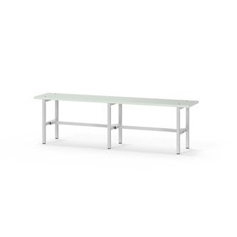Novis Elite istuinpenkki 150 cm, vaaleanharmaa runko