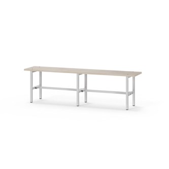Novis Elite istuinpenkki 150 cm, vaaleanharmaa runko