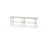 Novis Elite istuinpenkki 150 cm, vaaleanharmaa runko