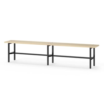Novis Basic istuinpenkki 200 cm, musta runko