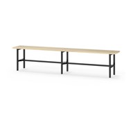 Novis Basic istuinpenkki 200 cm, musta runko