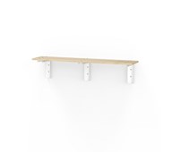 Novis Basic seinäkiinnitteinen istuinpenkki 150 cm, valkoiset kannakkeet