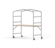 MeetUs FSC pöytä BX 140x80 K90 cm HPL, hopea runko