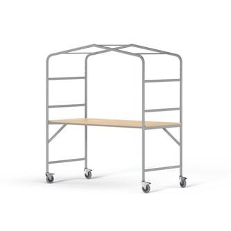 MeetUs FSC pöytä BX 140x80 K72 cm HPL, hopea runko