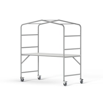 MeetUs FSC pöytä BX 140x80 K72 cm HPL, hopea runko