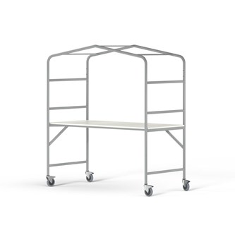 MeetUs FSC pöytä BX 140x80 K72 cm HPL, hopea runko