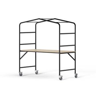 MeetUs FSC pöytä BX 140x80 K72 cm HPL, musta runko