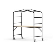 MeetUs FSC pöytä BX 180x80 K72 cm HPL, musta runko