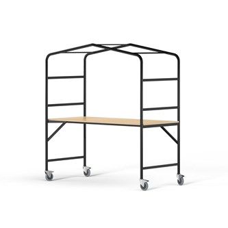 MeetUs FSC pöytä BX 140x80 K72 cm HPL, musta runko