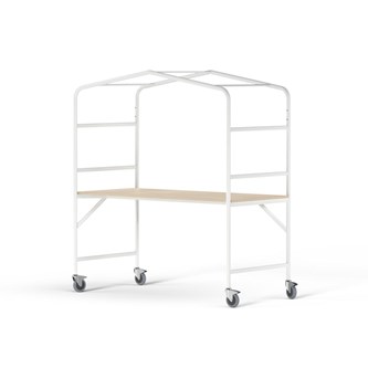 MeetUs FSC pöytä BX 140x80 K72 cm HPL, valkoinen runko
