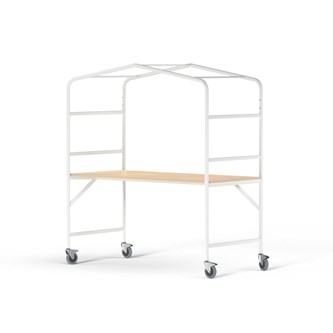 MeetUs FSC pöytä BX 140x80 K72 cm HPL, valkoinen runko