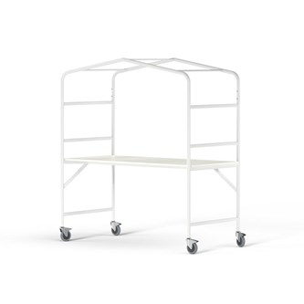 MeetUs FSC pöytä BX 140x80 K72 cm HPL, valkoinen runko