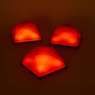 Valotimantit, neliö, 3 kpl