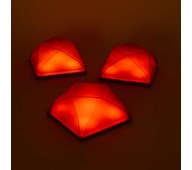 Valotimantit, neliö, 3 kpl