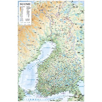 Seinäkartta Suomi, suomenkielinen