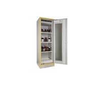 Kemikaalikaappi, paloluokka F30, lasiovi, 60,5x55x198 cm