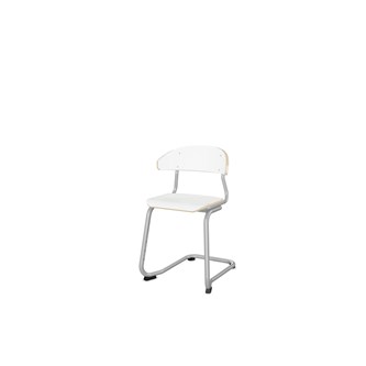 Embrace tuoli C-jalusta, ik 45cm, medium istuin, hopea runko