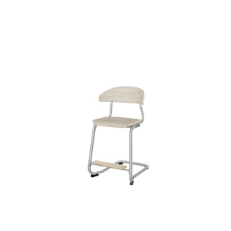 Embrace tuoli C-jalusta, ik 50 cm, medium istuin, hopea runko